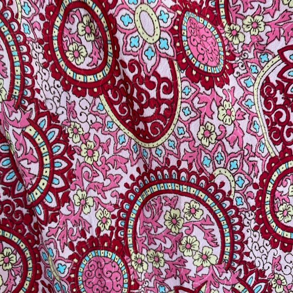 Earthbound Pink Paisley Boho Strapless Tie Back Midi Dress XXL - Picture 4 of 10